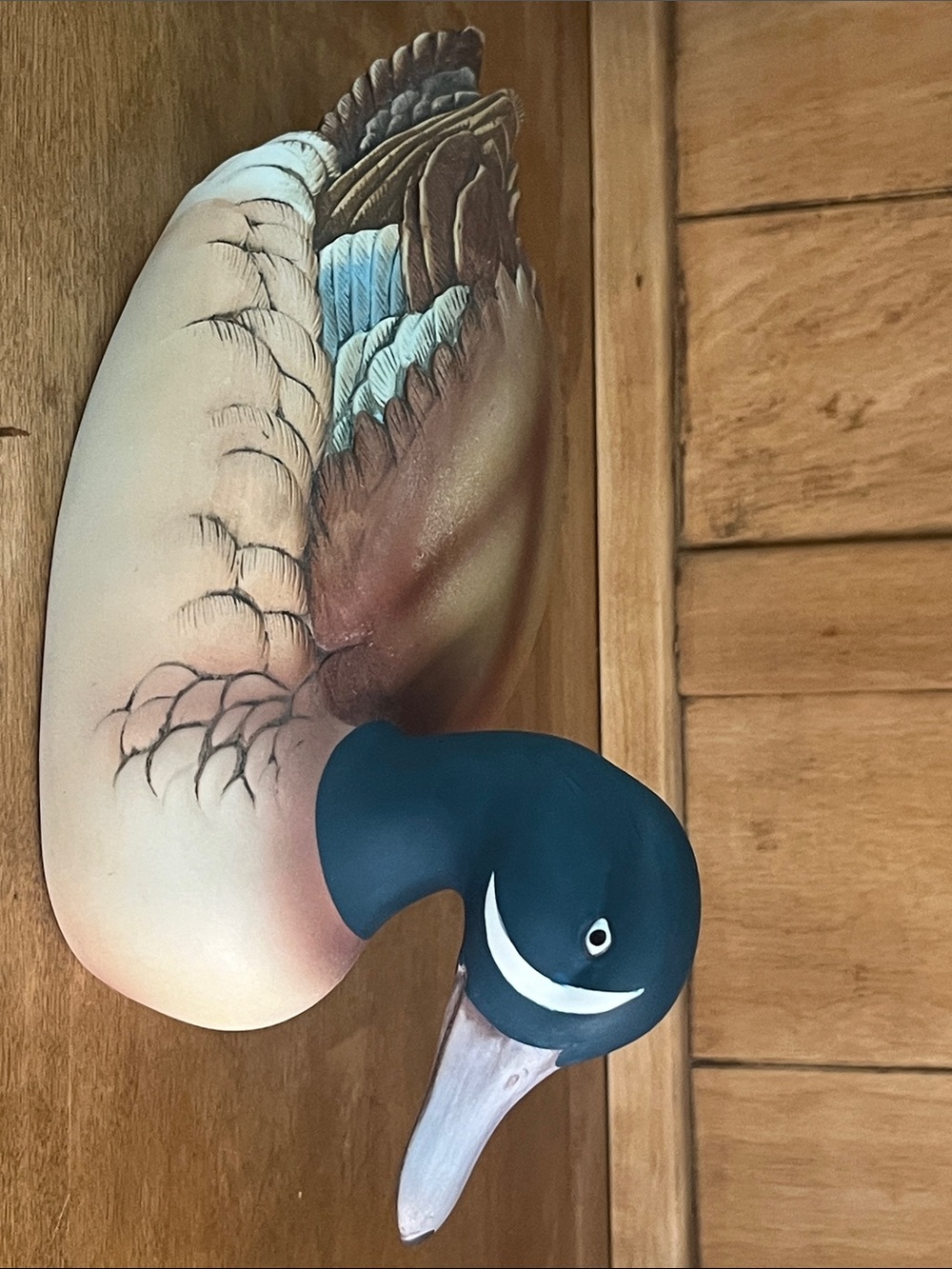 VTG-Rare-Large Scale,Blue-Winged Teal HandPainted PorcelainDuck, Andrea by Sadek - Picture 2 of 12